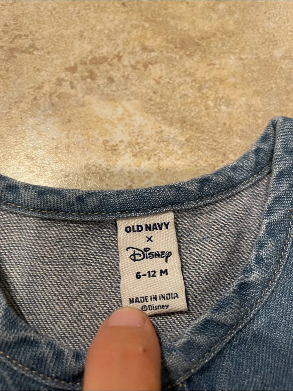 NWT 90’s Disney Dumbo Embroidered Baby Denim Romper